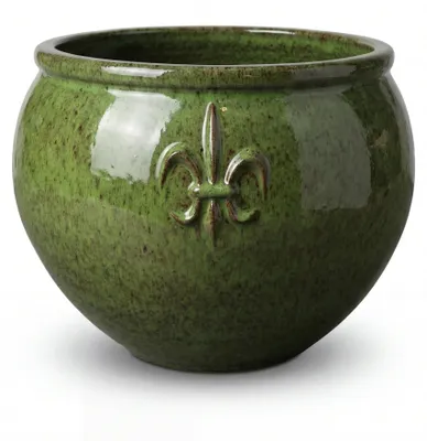 Zdjęcie produktu dla Provencelia CLOVIS duża donica ogrodowa, ceramiczna, mrozoodporna, Tropikalna zieleń, Ø53 x H43 cm, 43 l