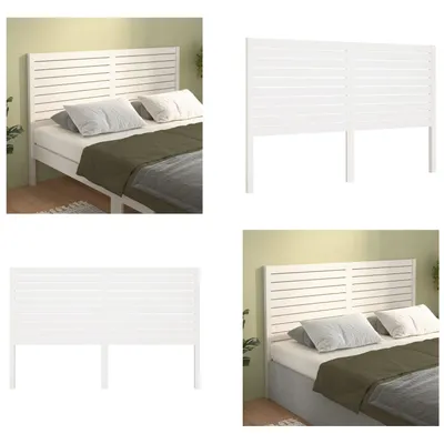 Produktbild von vidaXL Kopfteil Weiß 146x4x100 cm Massivholz Kiefer - Kopfteil - Kopfteile - Bettkopfteil - Holzkopfteil