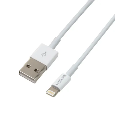 Obrázek produktu pro Kabel LogiLink USB na Lightning vhodný pro Apple bílý 1 m