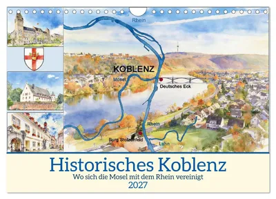 Produktbild von Historisches Koblenz (Wandkalender 2027 DIN A4 quer), CALVENDO Monatskalender
