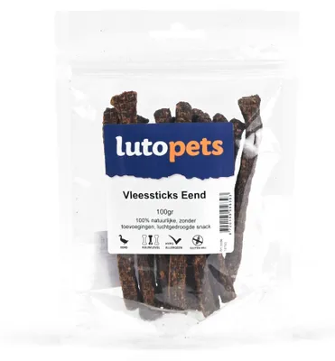Zdjęcie produktu dla Lutopets, paluszki z mięsem z kaczki – 100 g – przekąska dla psów