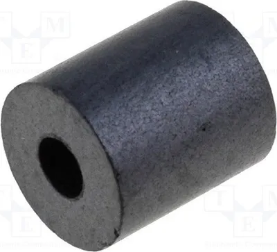 Image de 25 aimants en ferrite : cylindriques, longueur : 5 mm, diamètre intérieur : 1,3 mm, diamètre extérieur : 3,5 mm. Modèle : RRH-35-13-50. Aimants cylindriques