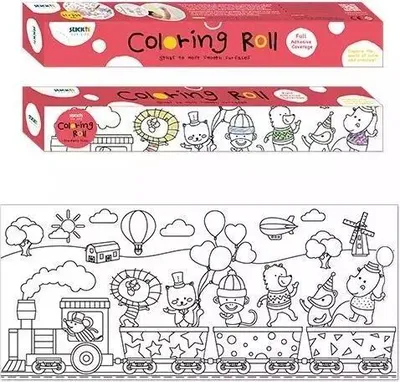 Produktbild von Selbstklebendes Malbuch auf einer Rolle Merry Train