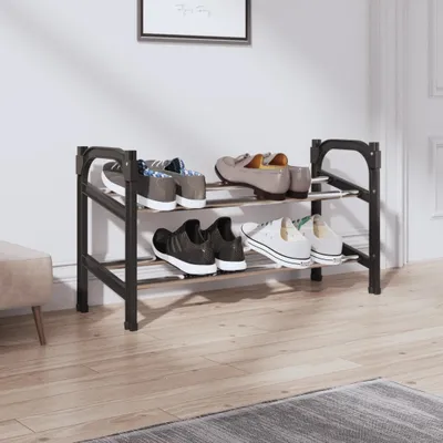 Produktbild von The Living Store Schuhregal mit 2 Ablagen Ausziehbar 119x24x37 cm