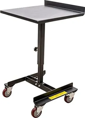 Produktbild von STIER Materialständer, Tragkraft 50 kg, Materialständer höhenverstellbar 710-960 mm, Neigung verstellbar 0-45°, Rollenständer, Werkstattausrüstung, STIER Werkzeug, Materialwagen, Auflageständer,