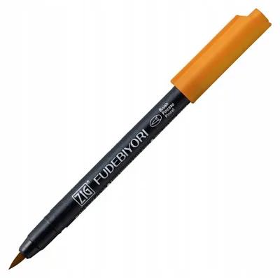 Produktbild von Kuretake Fudebiyori Pinselstift hellbraun für Kalligrafie