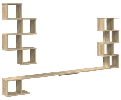 Immagine prodotto di vidaXL Mensola sospesa per TV, effetto legno Sonoma, 160 x 15 x 94 cm
