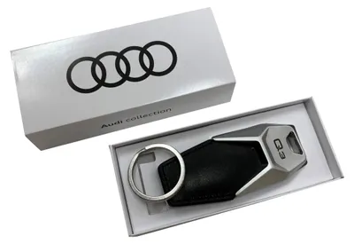 Original Audi Q3 PREMIUM Schlüsselanhänger Schlüssel Logo mit Gravur Q3 8U F3 – Produktansicht