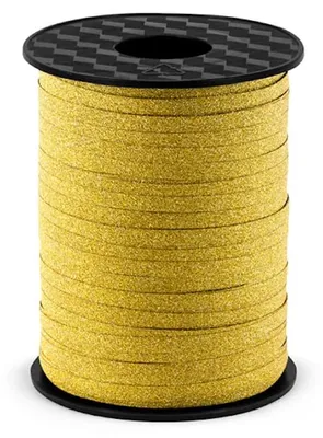Geschenkband Glitter Gold 5 mm x 225 m auf Spule