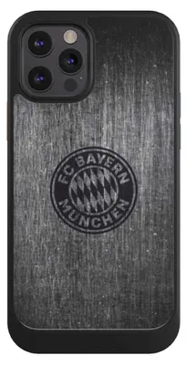 Produktbild von NIVOCASE Hülle für Apple iPhone 12 Pro  Handyhülle NIVOcore Case Schwarz FC Bayern München FCB Metallic Look