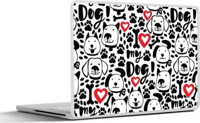 Produktbild von MuchoWow® Laptop Aufkleber Sticker Cover Muster - Hund - Zitat - Jungen - Mädchen - Kinder - Kinder 30x21 cm - Sticker für Laptop - Selbstklebend