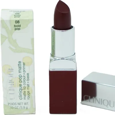 Obrázek produktu pro Clinique Pop Matte Lip Colour + Primer, Fialová, Bold Pop, 1 barva/barev, Vyhlazující, Matný, Krémová