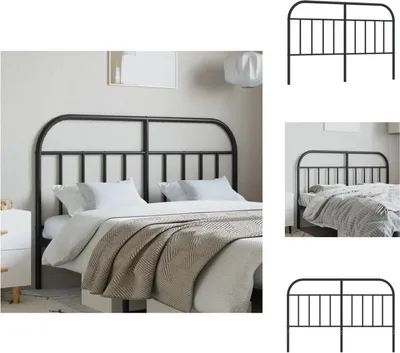 Immagine prodotto di vidaXL Testiera in metallo nero 150 cm - Testate testa e piedi