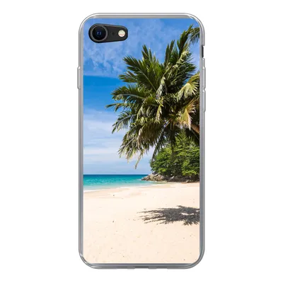 Produktbild von MuchoWow® Handyhülle Schutzhülle Hülle für iPhone 8 Strand - Tropen - Meer Silikon Softcase Handy Hülle - Schutzhaube