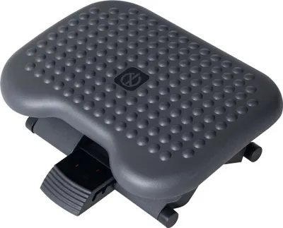 Image de HOMCOM Repose-pieds de bureau, repose-pieds ergonomique, angle ajustable 30°, hauteur ajustable à 3 positions, pour bureau et maison, gris foncé