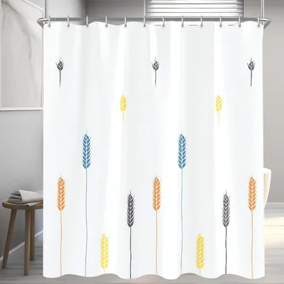 Produktbild von Duschvorhang 180x200 cm Bunte Weizenohren, Wasserabweisend, Antischimmel, Waschbar, Polyester, inkl. 12 Haken