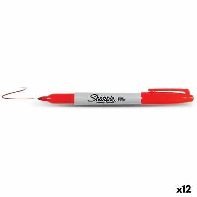 Obrázek produktu pro Sharpie Fine Point, Červená, Jemný hrot, Vícebarevný, Pokuta, AP, Kov, Papír, Plast