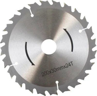Produktbild von 200 mm Hartmetall-Sägeblatt für Holz, mit Wolframbeschichtung, 200x30 mm, Z24