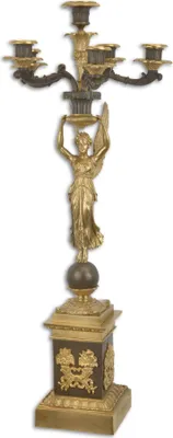 Produktbild von Bronze Kerzenleuchter Kandelaber Replikat Retro Design Dekoration