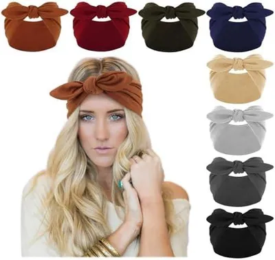 Produktbild von Elastisches Damen-Stirnband, Kopfband und Turban-Haarband mit Haarschmuck für Mädchen