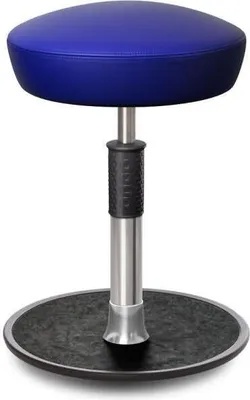 Produktbild von Sitz- Stehhocker Free Regular Hutsitz Boxmark Leder blau chrom /schwarz.