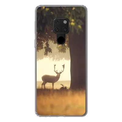 Produktbild von MuchoWow® Handyhülle Schutzhülle Hülle für Huawei P40 Lite Hirsche - Bäume - Wald Silikon Softcase Handy Hülle - Handy
