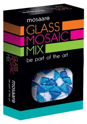 Produktbild von Mosaaro Mosaik Bastelset Kreativspielzeug Blau Weiß Glitzer für Kinder