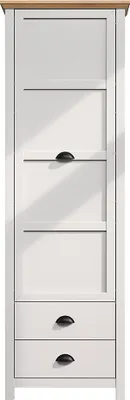 Produktbild von Flur Garderobenschrank in lichtgrau mit Artisan Eiche Nb. LICATA-19, B/H/T ca. 65/201/41 cm