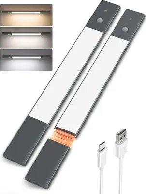 Produktbild von Ezvalo Schrankbeleuchtung drahtlos 38 cm, unter Einheit Lichtküche LED 3 Farbtemperaturen dimmbar, 2200 mAh Abnehmbarer Batterie-Bewegungssensor