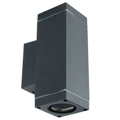 Obrázek produktu pro Nástěnné svítidlo Up & Down, hliník, sklo, šedá, V 17 cm, VT-842
