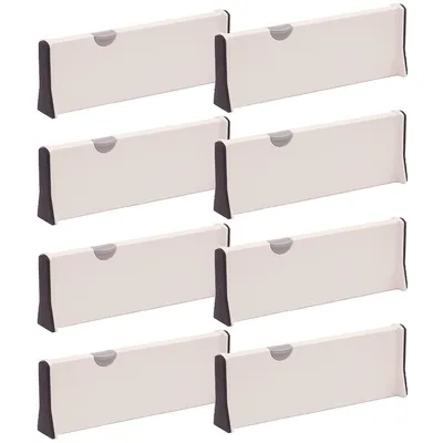 Produktbild von 8* verstellbaren Schubladenteilern, Organizer-Trennwänden aus Kunststoff für Kommoden, für Schlafzimmer, Badezimmer, Kleiderschrank