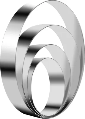 Produktbild von Runde Edelstahl-Ausstechformen - Set von 4 - Backringe für geometrische Formen - Kreisförmig und metallisch - Für Gebäck und Kekse