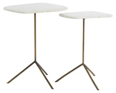 Produktbild von Light & Living Beistelltisch LINOS aus Metall crème – 53x30x48 cm