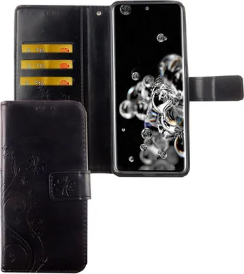 Zdjęcie produktu dla Samsung Galaxy S20 Ultra etui na telefon komórkowy etui ochronne etui z klapką etui na kartę czarny