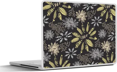 Produktbild von MuchoWow® Laptop Aufkleber Sticker Cover Abstrakt - Blumen - Muster 30x21 cm - Sticker für Laptop - Selbstklebend