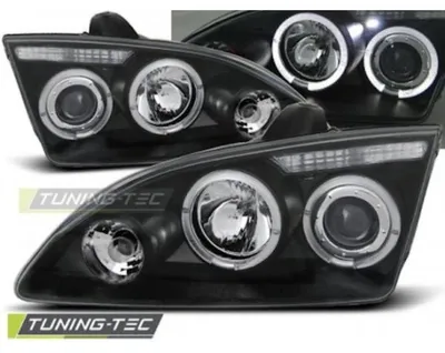 Zdjęcie produktu dla Reflektory typu „Angel Eyes” pasujące do Forda Focusa 2, rok produkcji 2004–2008, kolor czarny