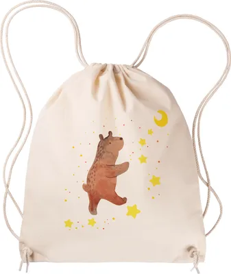 Produktbild von Mr. & Mrs. Panda Sportbeutel Bär Träume - Transparent - Geschenk, Beutel Rucksack, Teddy, wander, Traumdeutung, Turnbeutel, Traum, festival tasche, sporttasche klein