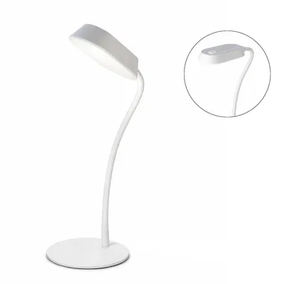 Produktbild von Ledvance LED Schreibtischlampe Panan Disk Metall Weiß 10W 750lm Click-CCT 3000K & 6500K Touchdimmer