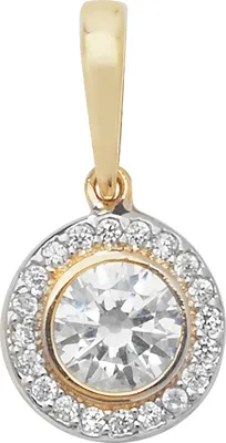 Image de Pendentif Femme Or 375/1000 avec Oxyde de Zirconium - 18mm*9mm; TRS107939KY