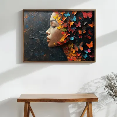 Immagine prodotto di Wallity, GE243-L, quadro decorativo incorniciato in MDF, multicolore, 100% MDF, 35 x 47 x 3,5 cm