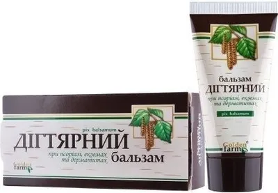 Produktbild von Golden Pharm Teerbalsam 50 ml zum externen Gebrauch, hergestellt in der Ukraine