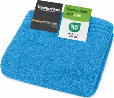 Produktbild von Traumschloss Frottier-Line Premium Handtuch 50 x 100 cm nordic blau 100% ägäische Baumwolle mit 600g/m²
