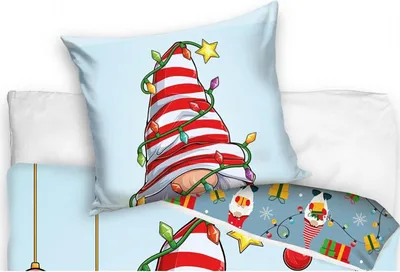 Produktbild von TIPTRADE Weihnachtsbettwäsche Elf mit Geschenken 140 × 200 cm