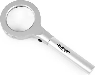 Produktbild von Omegon Handlupe mit 85mm Linsendurchmesser und integrierter LED-Beleuchtung