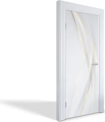 Produktbild von Türfolien Design Selbstklebende Wandsticker Türtapeten - Goldene Linien - 75 x 205 cm