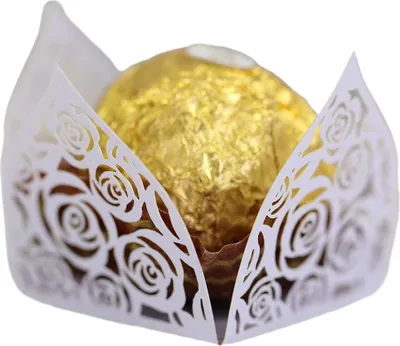 Produktbild von 50pcs Laser Cut Rosen Schokolade Süßigkeiten Gunst Boxen Für Hochzeit Party, Geschenk-Boxen Für Bridal Shower Jahrestag Geburtstag Party