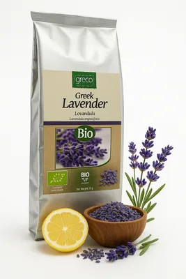 Produktbild von Greco Lavendel Lavandula Angustifolia 20g Ökologisch Getrocknete Blüten Natürlicher Entspannungstee