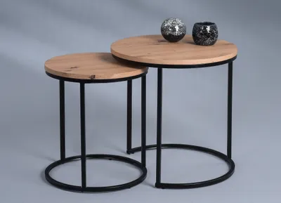 Produktbild von 2 Satztisch Denver in braun - Couchtisch/ Beistelltisch - MDF, Metall