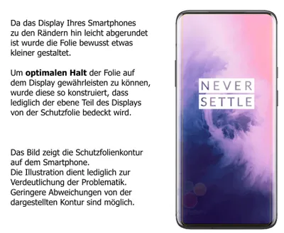 Zdjęcie produktu dla 2x folia ochronna dla OnePlus 7T Pro - folia antywstrząsowa 9H dipos Glass szkło plastikowe