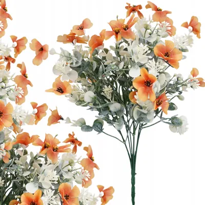 Obrázek produktu pro Topoblu Umělý plamínek 32 cm oranžová jarní kytice